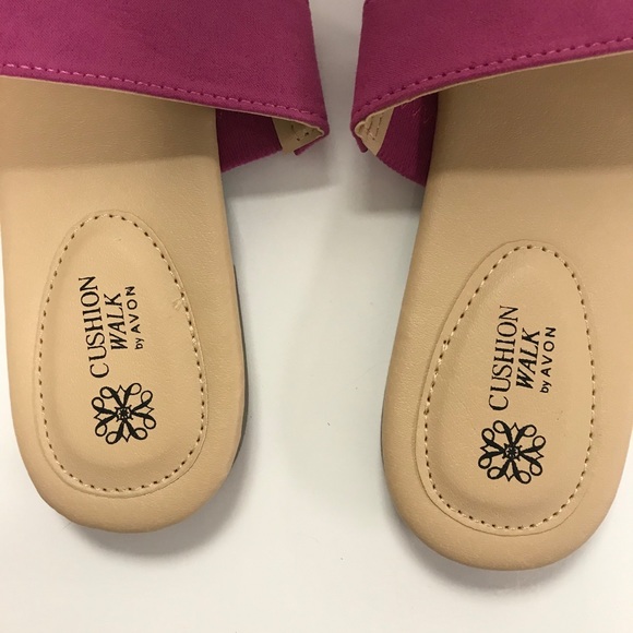 NWT Avon Double Strap Faux Suede Slide Sandal Sz 8 - Picture 3 of 6